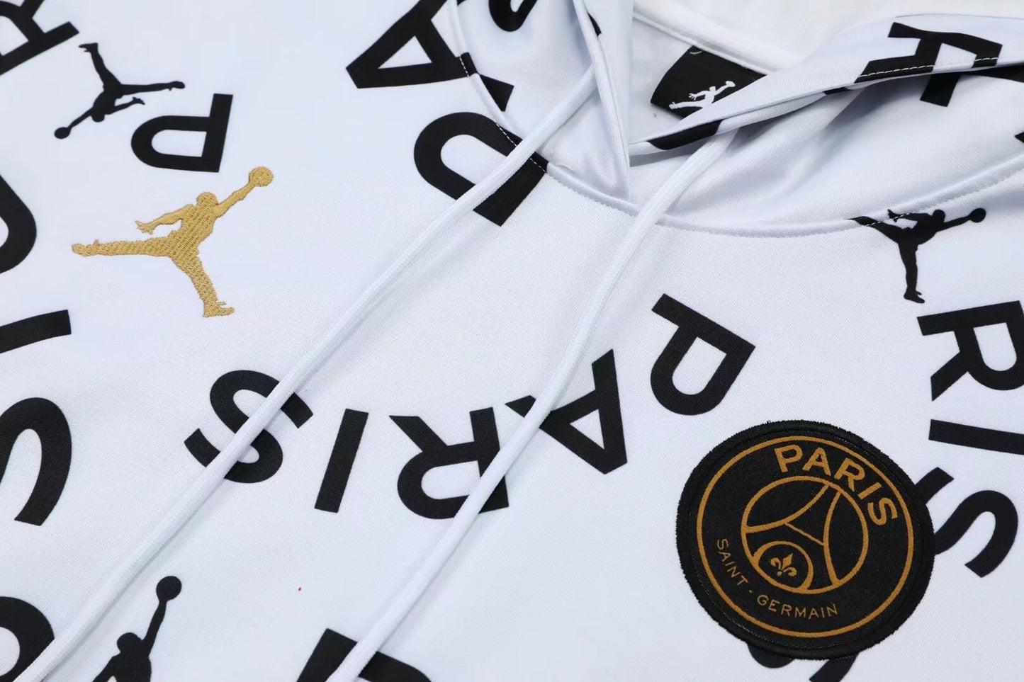 SWEAT À CAPUCHE PSG BLANC-NOIR