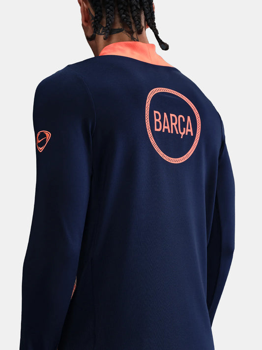 MAILLOT D'AVANT-MATCH FC BARCELONE BLEU SAUMON MANCHES LONGUES 25/26