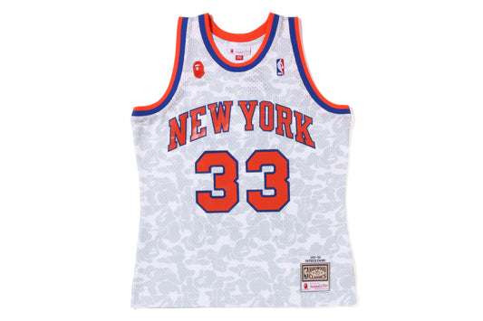 MAILLOT BAPE×M&N NEW YORK KNICKS EWING BLANC