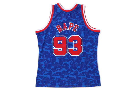 MAILLOT BAPE×M&N BROOKLYN NETS BLEU