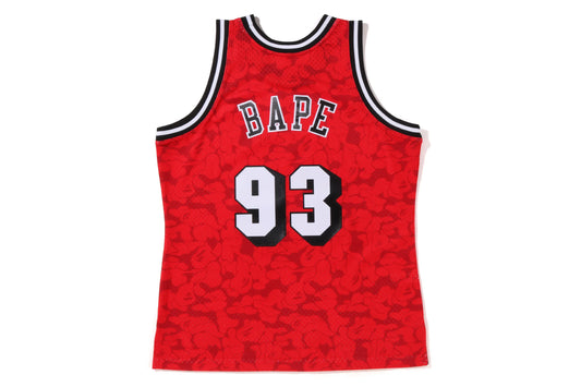 MAILLOT BAPE×M&N MIAMI HEAT ROUGE