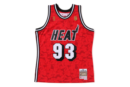 MAILLOT BAPE×M&N MIAMI HEAT ROUGE