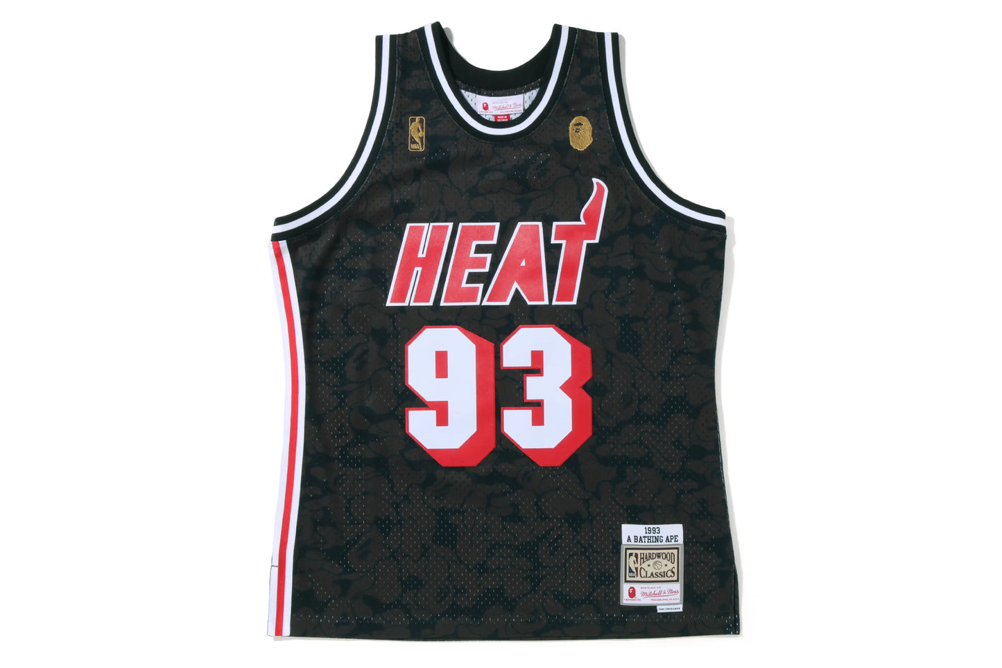 MAILLOT BAPE×M&N MIAMI HEAT NOIR