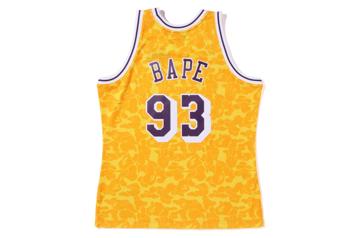 MAILLOT BAPE×M&N LOS ANGELES LAKERS JAUNE