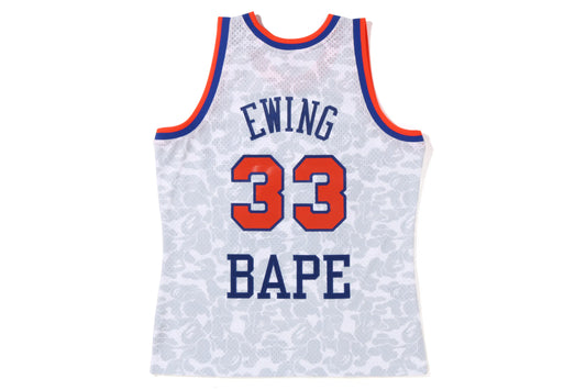 MAILLOT BAPE×M&N NEW YORK KNICKS EWING BLANC