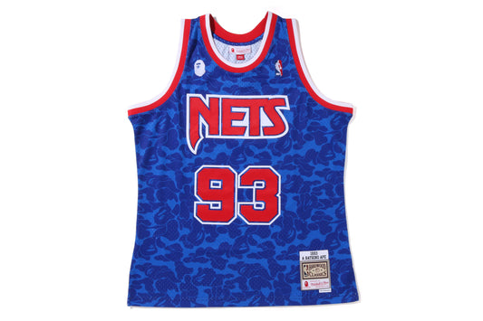 MAILLOT BAPE×M&N BROOKLYN NETS BLEU