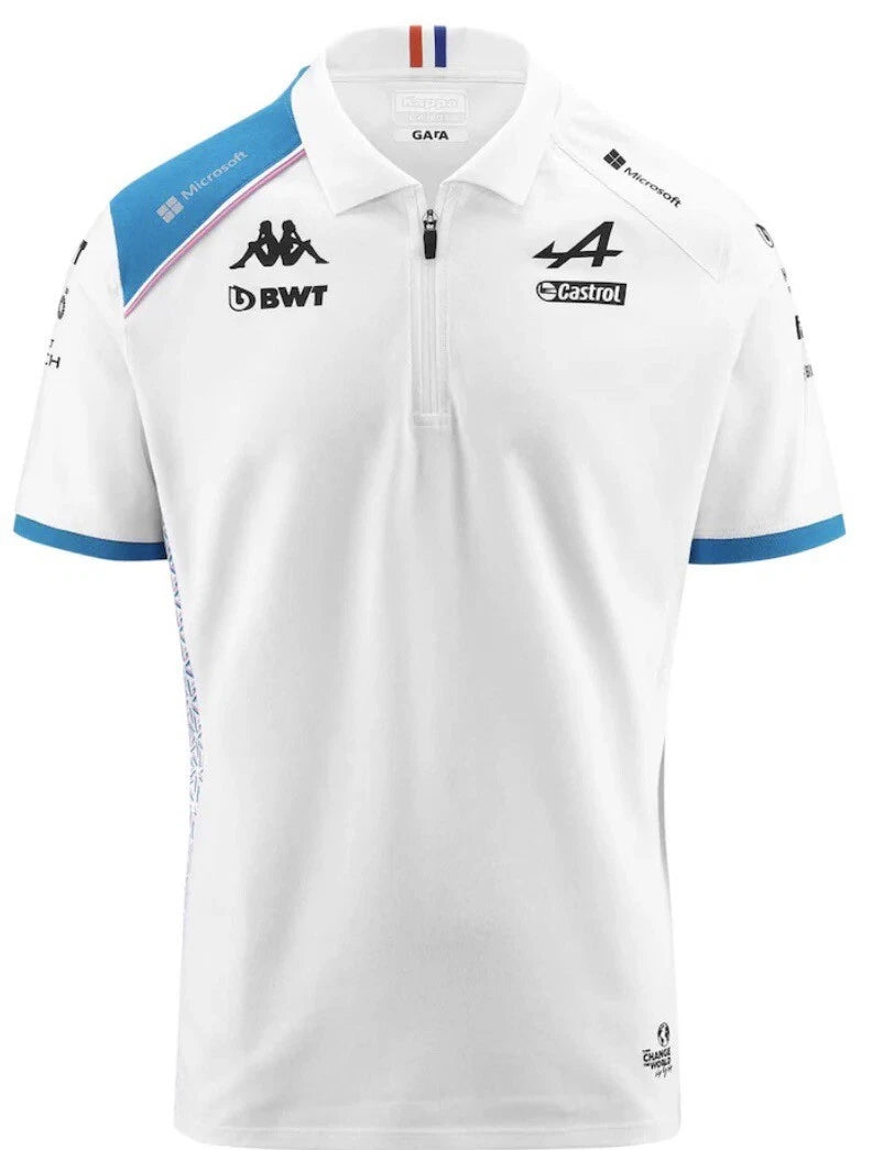 POLO PILOTE ALPINE BLANC 2023