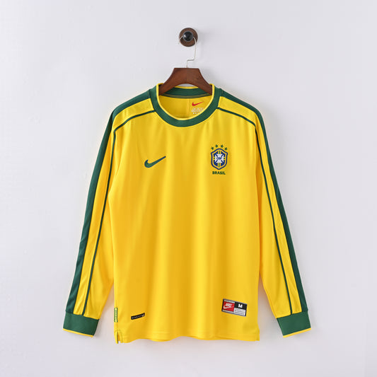 MAILLOT DOMICILE BRÉSIL MANCHES LONGUES 1998
