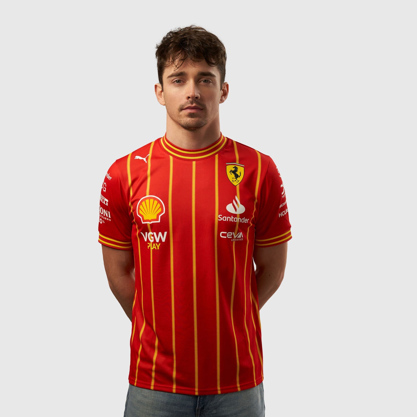MAILLOT FOOTBALL SCUDERIA FERRARI 2024 LECLERC