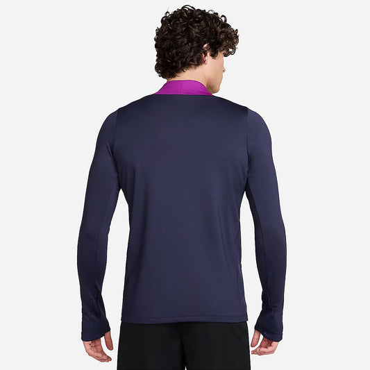 VESTE DE SURVETEMENT FC BARCELONE BLEU MARINE MANCHES LONGUES 25/26