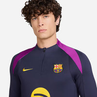 VESTE DE SURVETEMENT FC BARCELONE BLEU MARINE MANCHES LONGUES 25/26