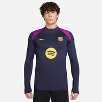 VESTE DE SURVETEMENT FC BARCELONE BLEU MARINE MANCHES LONGUES 25/26