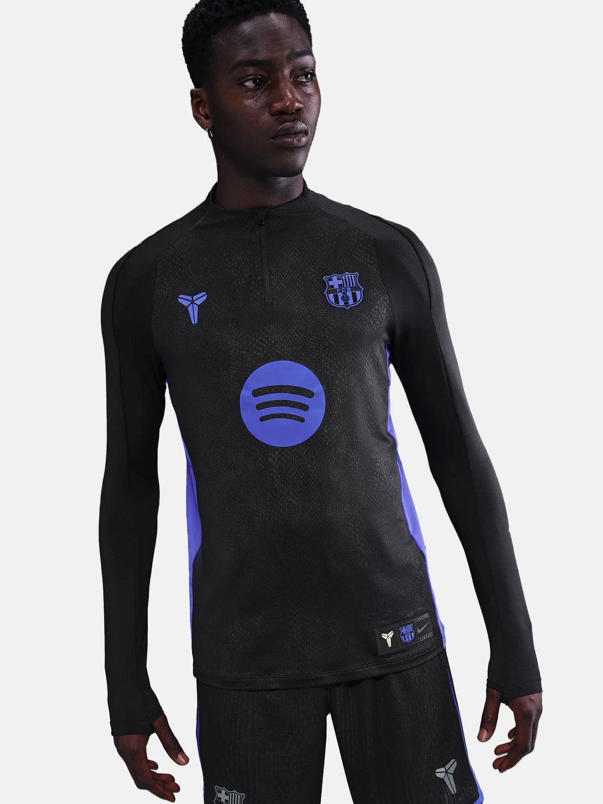 MAILLOT D'AVANT-MATCH FC BARCELONE NOCTA NOIR MANCHES LONGUES 25/26