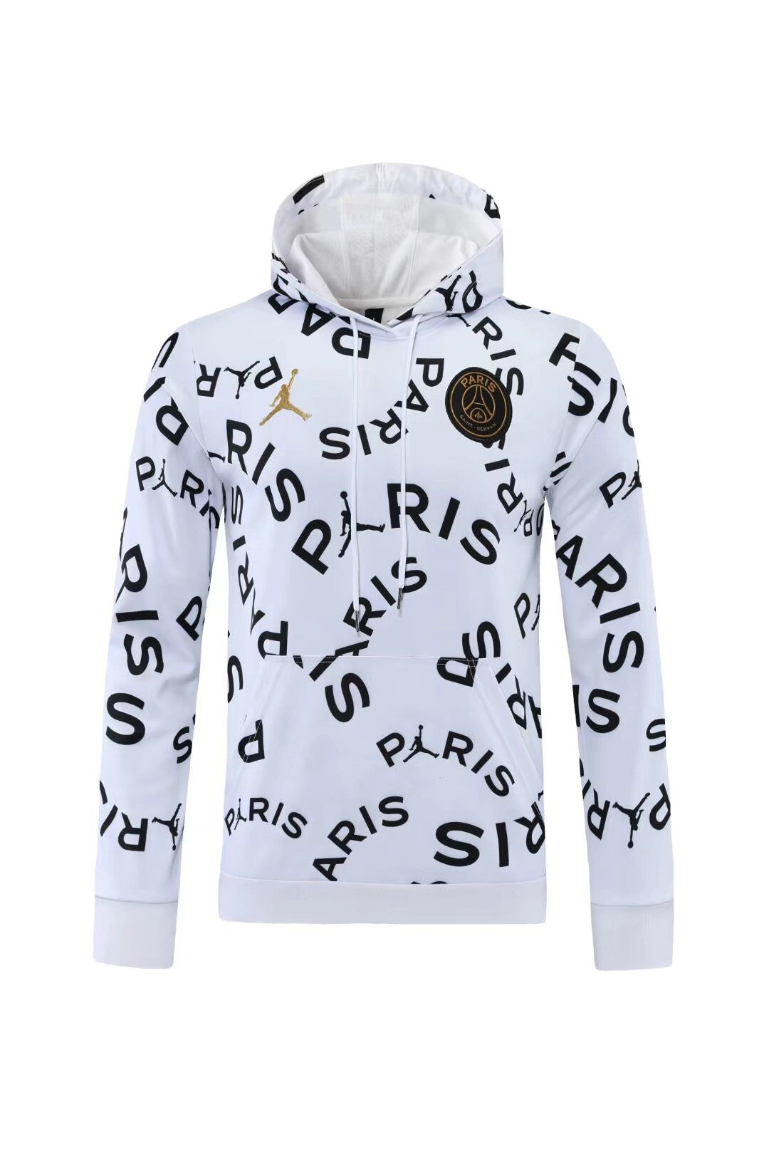 SWEAT À CAPUCHE PSG BLANC-NOIR