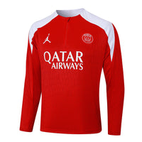 VESTE DE SURVETEMENT ENTRAINEMENT PSG ROUGE 25/26