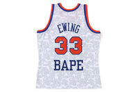 MAILLOT BAPE×M&N NEW YORK KNICKS EWING BLANC
