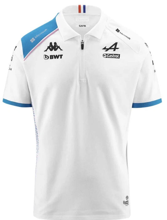 POLO PILOTE ALPINE BLANC 2023